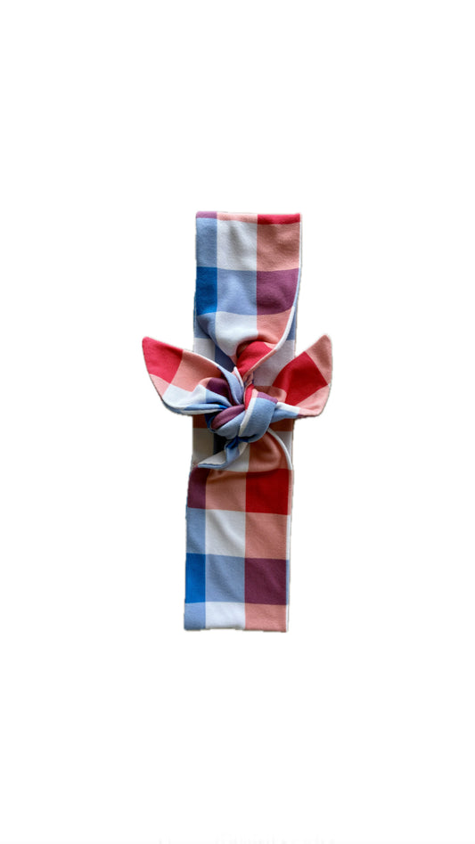 Patriotic Gingham Wide Tie