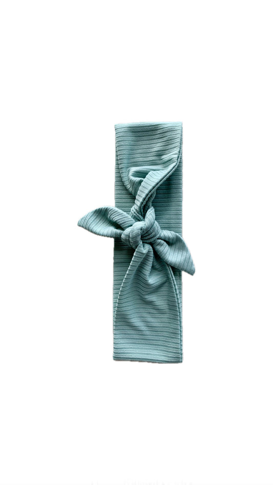 Ribbed Seafoam Wide Tie