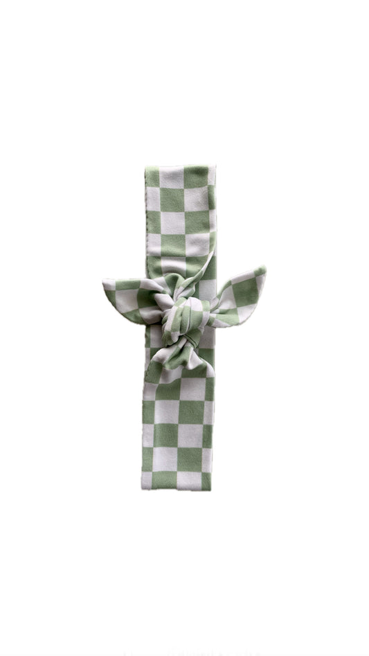 Soft Green Checker Tie