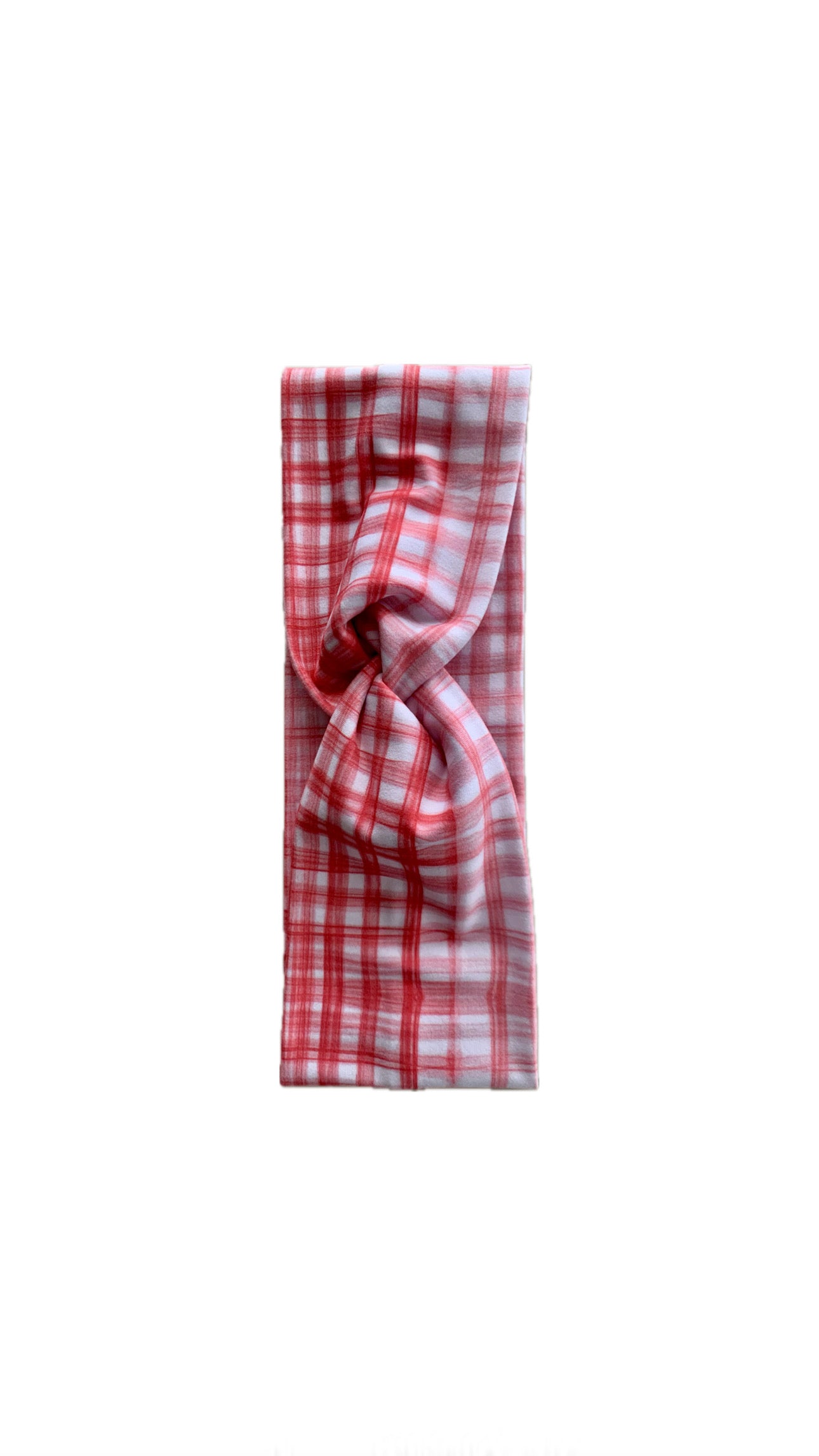 Pink Gingham Narrow Twist