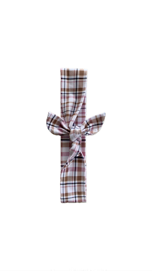 Soft Pink Plaid Tie