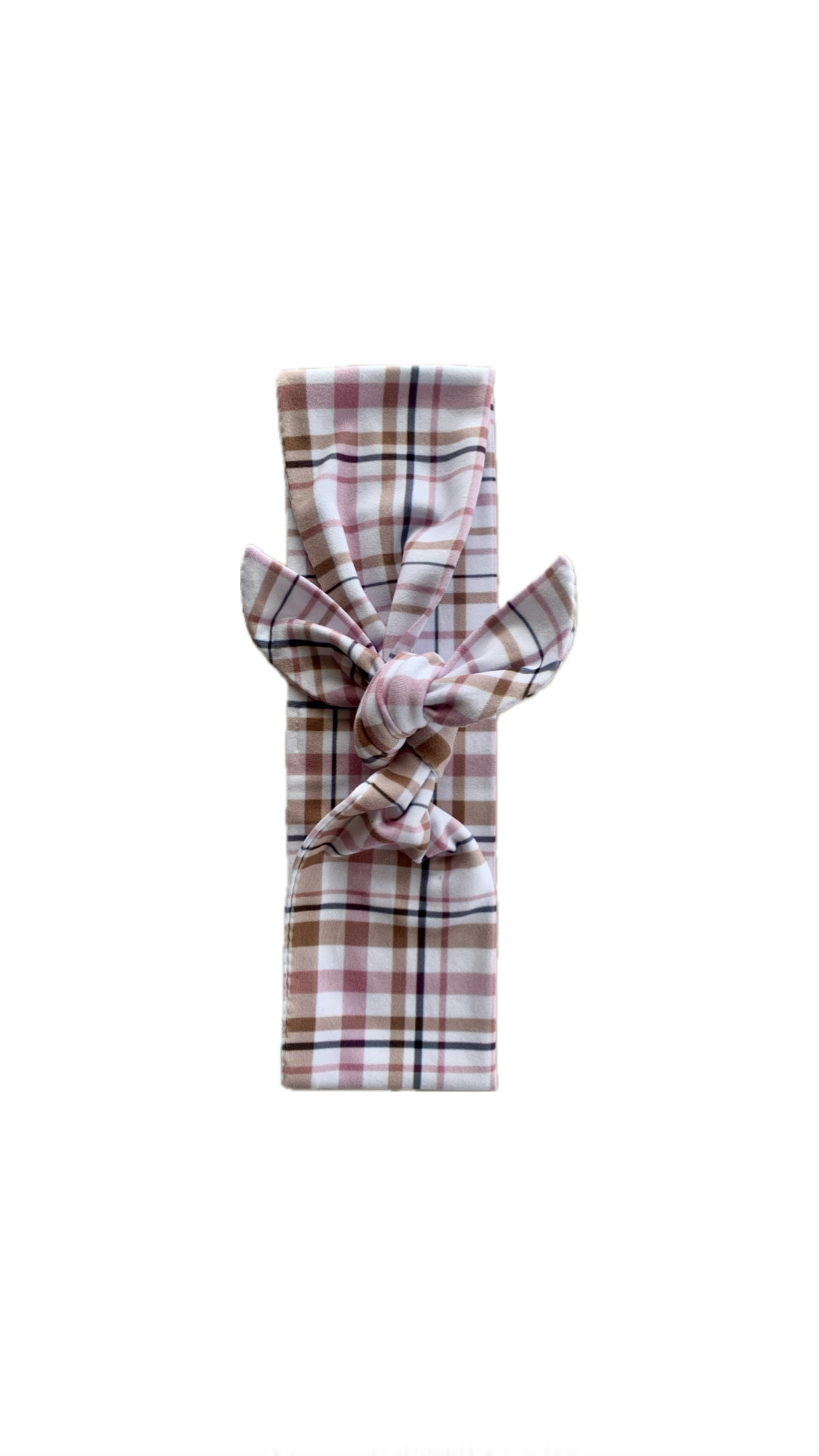 Soft Pink Plaid Wide Tie