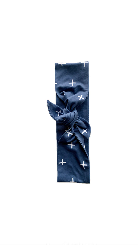 Navy Cross Wide Tie