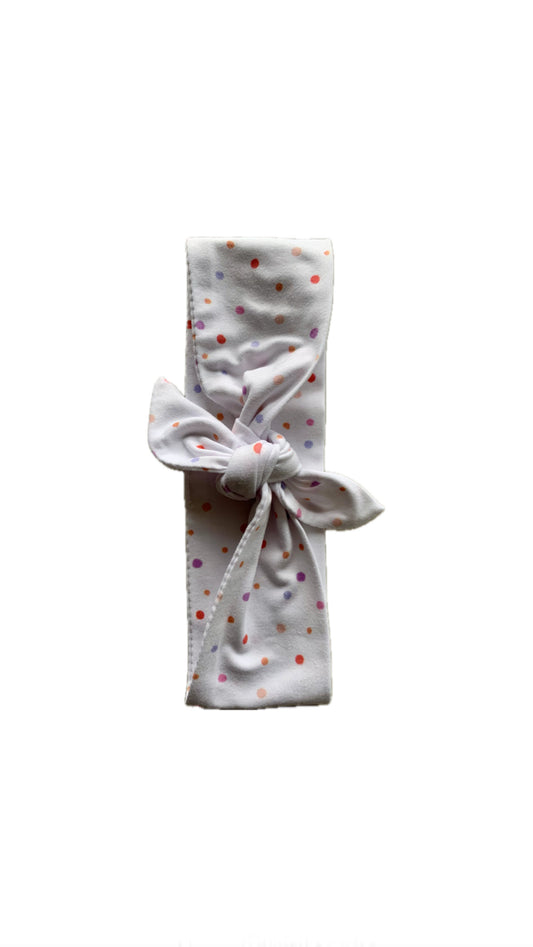 White Confetti Dots Wide Tie