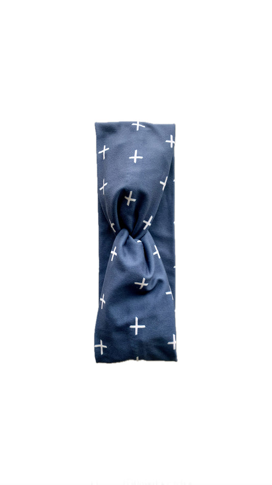 Navy Cross Narrow Twist